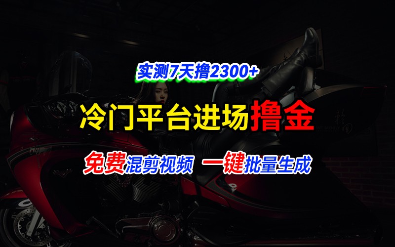 全新冷门平台vivo视频，快速免费进场搞米，通过混剪视频一键批量生成，实测7天撸2300+-云网创