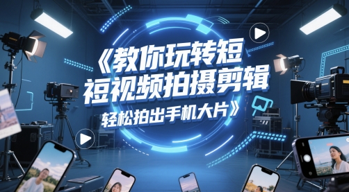 教你玩转短视频拍摄剪辑，轻松拍出手机大片-云网创