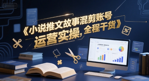 小说推文故事混剪账号运营实操,全程干货
