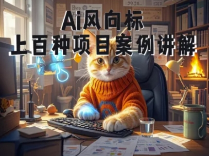 Ai风向标-附100种项目案例玩法-0基础小白到大神ai视频商业应用教学-云网创