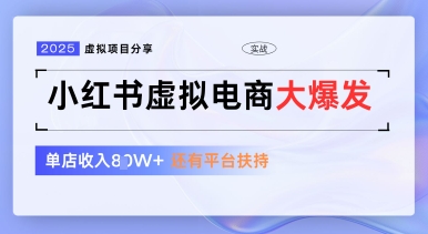 小红书虚拟电商项目,平台大力免费流量扶持,低门槛1拖3玩法