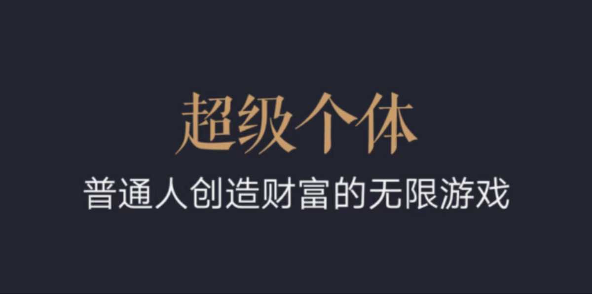 超级个体：2024-2025翻盘指南，普通人创造财富的无限游戏-云网创