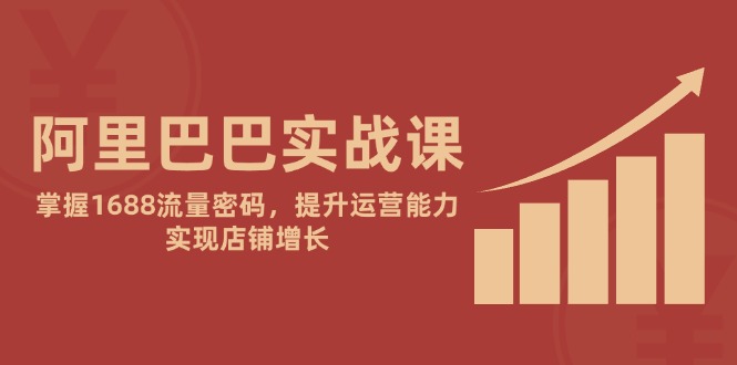 阿里巴巴实战课：掌握1688流量密码，提升运营能力，实现店铺增长-云网创